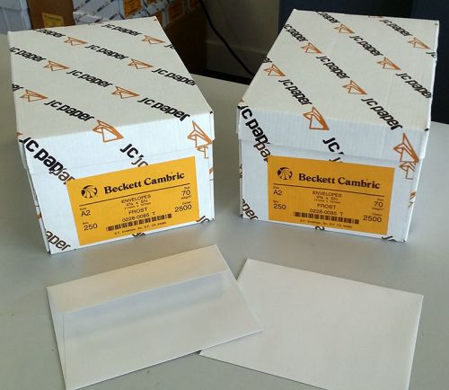 Beckit Cambric Envelopes A-2 Linen finish Color Frost