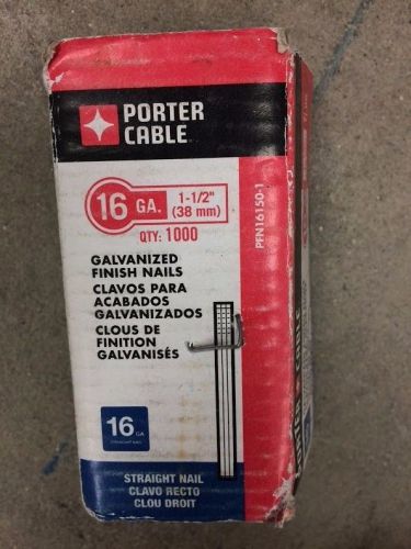 Porter cable 16 ga. 1.5&#034; galvanized finished nails (1000 pk) for sale