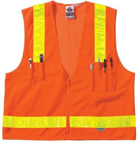 Ergodyne glowear? 8250zhg class-2 hi-gloss surveyors vest, orange, for sale