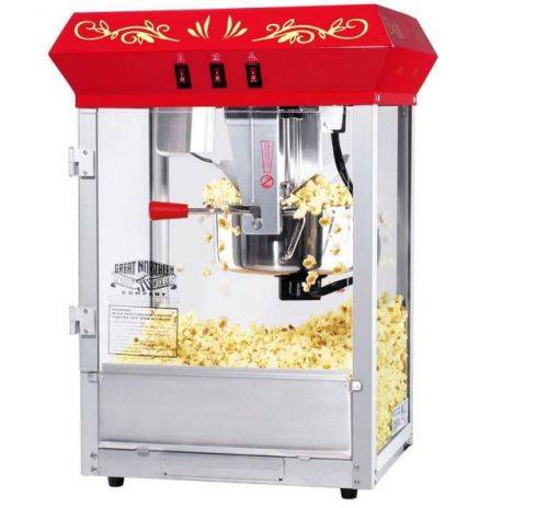 Great Northern All Star GNP-850 Machine - 8 oz Popcorn Maker in Red