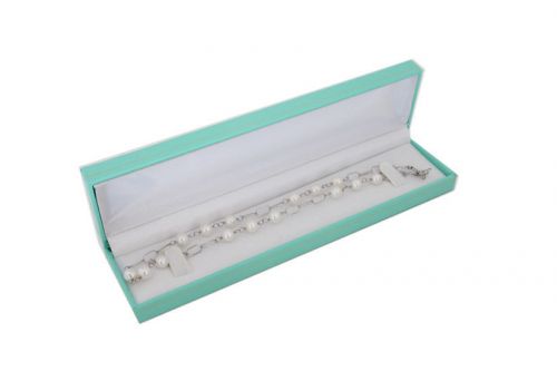 Teal Green Leatherette Bracelet/Watch Jewelry Display Box 8 5/8&#034;x2 1/8&#034;x1&#034;