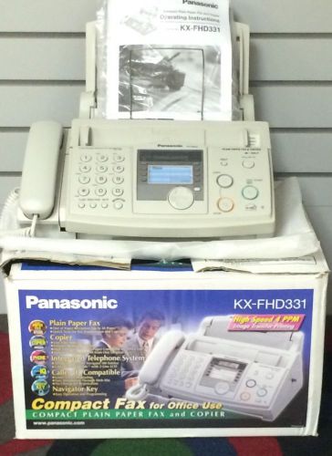 Panasonic Compact Fax Machine KX-FHD331 Plain Paper Fax &amp; Copier, Phone