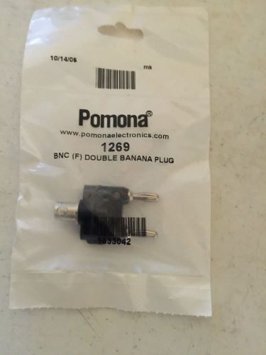 Pomona 1269 adapter, bnc single jack to dual banana plug new sealed for sale
