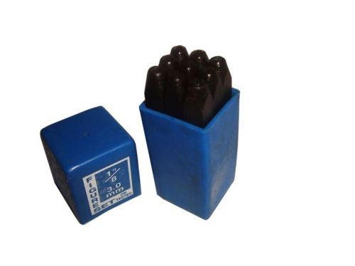 Super quality 3mm black hand metal marking punches number stamps 1/8 inch 9 pcs for sale