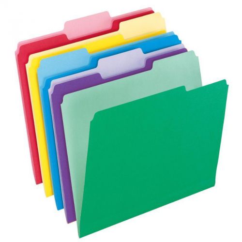 Pendaflex File Folders with InfoPocket, Letter Size, 1/3 Cut, Assorted Colors, 3