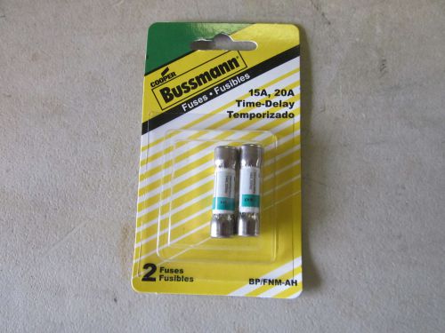 Lot of 6 Packs of Cooper Bussman BP/FNM-AH Time Delay Fuses 15A 20A NEW