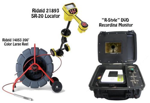 Ridgid 200&#039; Color Reel (14053) SR-20 Locator (21893) &#034;R-Style&#034; DVD Monitor