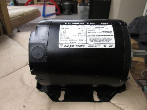 A.o. smith 1/3 hp electric motor rpm 1725, phase 1, gf 2034! fresh rebuild! for sale