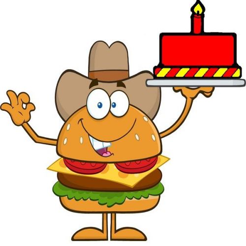 30 Custom Cowboy Birthday Hamburger Personalized Address Labels