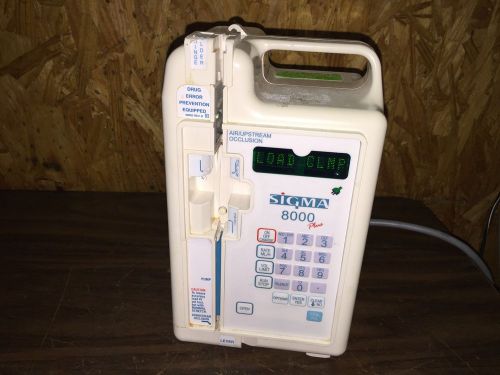 Sigma 8000 Plus Portable Single Channel Infusion IV Pump Securas Abbott Baxter