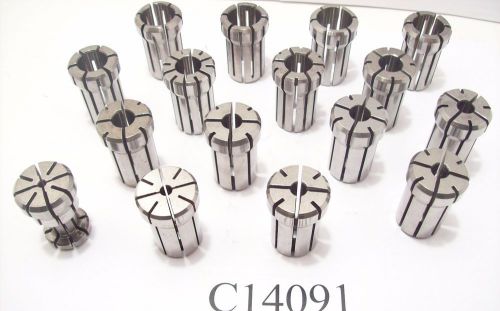 Clean da 180 16 pc collet set, sizes range between 1/8 - 3/4 dia. da180 c14091 for sale