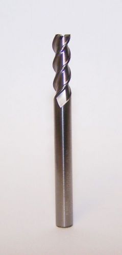 3/16&#034; (.1875&#034;) 3 FLUTE CARBIDE ENDMILL, 45 DEG HELIX FOR CUTTING ALUMINUM