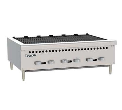 Vulcan vcrb36 charbroiler gas countertop 36&#034; (6) 14,500 btu cast iron burners for sale