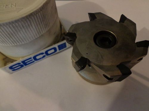 Seco milling insert head with inserts model#r220.69-03.00-18-6an used for sale