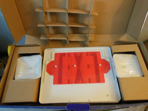 Combo exit emergency light by tamlite  new expc3rwem 120/277v  6 volts lot of 3 for sale