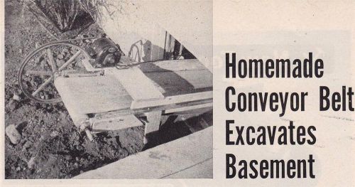 Article &amp;plans excavate basement build excavation conveyor belt save work #432 for sale