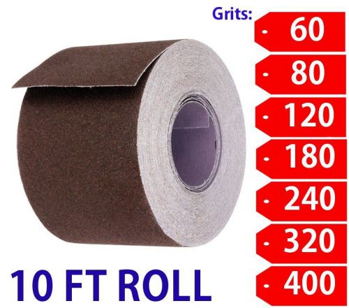 2&#034; wide emery cloth 10ft rolls, ao, cloth back, assortment- 10ft of each grit for sale