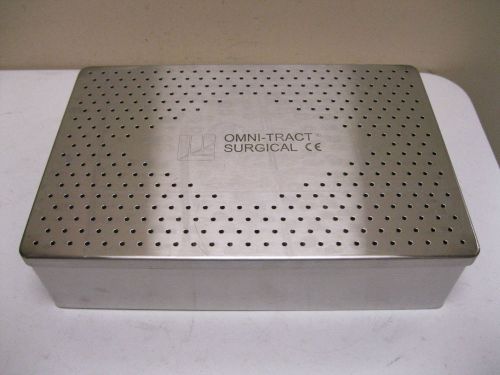 Omni-tract stainless sterilzation case container # 3452 19&#039; x 12-1/2&#034; x 4-3/4&#034; for sale