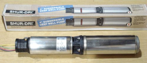 Shur Dri 3/4hp Deep Well Pump 20 GPM SD-A3207-01 4&#034; 3 wire 230V 1PH 60Hz NIB
