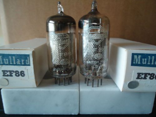 MULLARD EF86 VALVES TESTED MATCHED PAIR MESHED TUBES