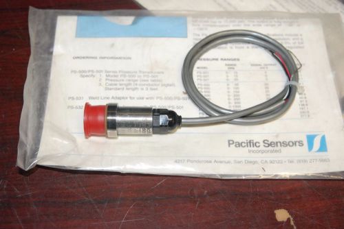 Pacific sensors, ps-500, 0-300 psi, pressure sensor, new for sale