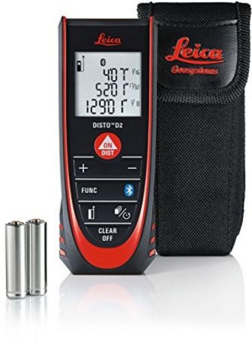 Leica Geosystems 838725 DISTO D2 New Laser Distance Meter with Bluetooth 4.0 New