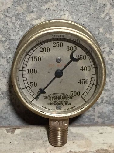 Vintage US GAUGE NY Solid Brass Pressure Gauge Beveled Glass Pressure Steampunk
