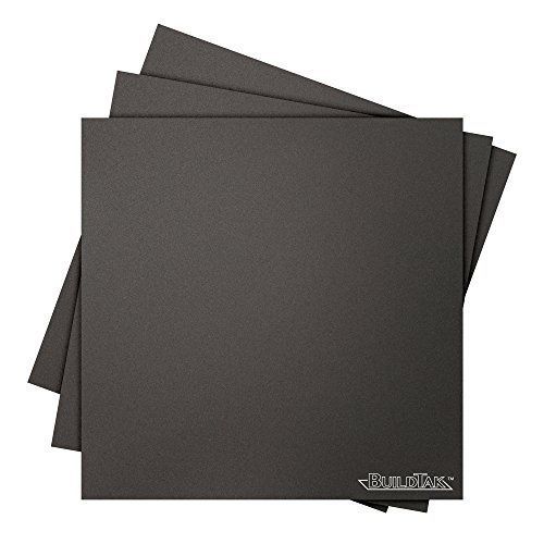 BuildTak 3D Printing Build Surface, 4.5&#034; x 4.5&#034; Square, Black Pack of 3
