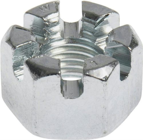 Earnest 2-4 1/2 carbon steel 2&#034; slotted hex castle nut zinc clear trivalent for sale