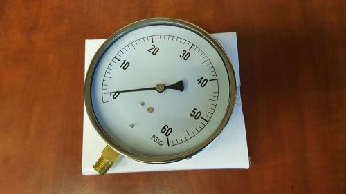 New! 0-60 psi pressure gauge - 4-1/2&#034; - 1/4&#034; npt connection - ashcroft weksler for sale
