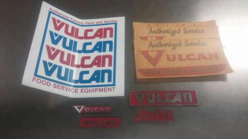 Vintage Vulcan Range Nameplates and Service Signs