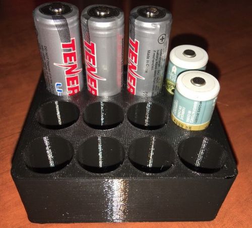 18650 18500 Battery Tray Holds 12 Cells