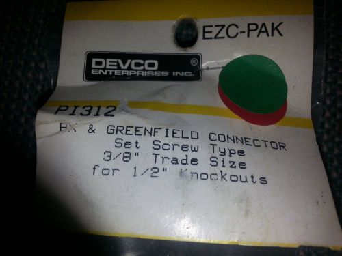 Greenfield Connector Set Screw Type 3/8&#039;&#039; Trade Size For 1/2&#039;&#039; Knockouts PI312