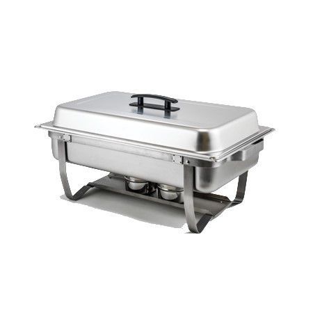 Winco c-4080, 8-quart full-size folding stand chafer with dome cover, stainless for sale