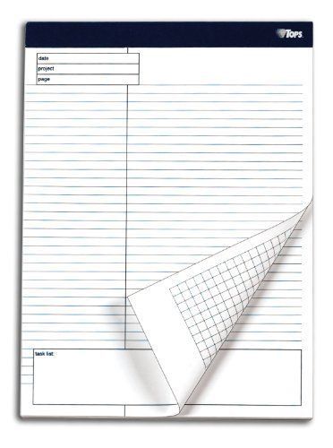 TOPS Docket Gold Project Planning Pad, 8-1/2 x 11-3/4 Inches, Perforated, White,
