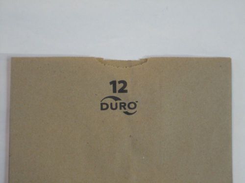 12 Lb Duro 18412 Brown Grocery Paper Bags 200 Pack 7 1/16 x 4 1/2 x 13 3/4 in