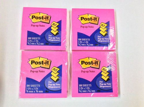 post it notes 3&#039;x3&#034; Pink  100 Sheets Per Pack ( 4 packs = 400 post it&#039;s)