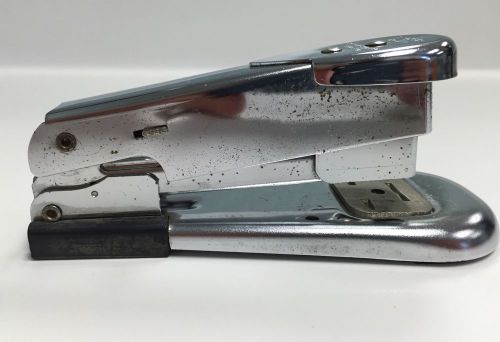 Vintage Chrome Arrow Stapler Uses 105 Staples Retro Office
