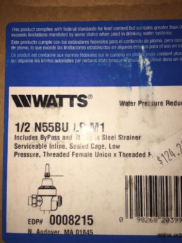 Watts 1/2 n55bu lap m1 pressure reducing valve (21) for sale