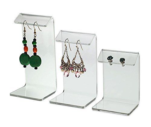 SourceOne Source One Deluxe 3 Piece Set Earring Display Stands Holders Acrylic