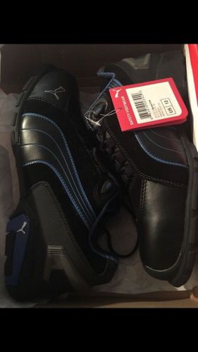 PUMA SAFETY SHOES 642755 Athletc Style Work Shoes, 12W, Blk/Blue, PR