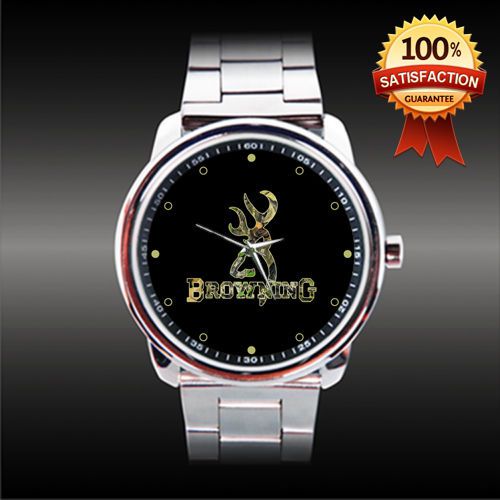 Get New Browning Deer Hunter Logo Camo Sport Metal Watch