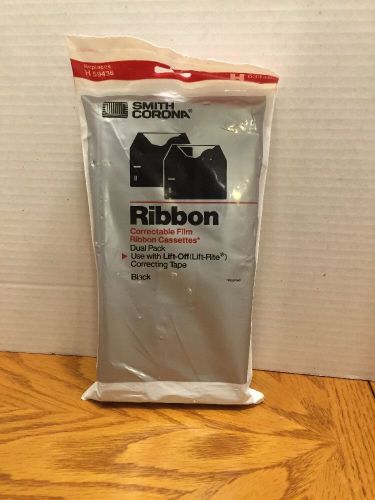 Smith Corona Correctable Film Ribbon Cassettes Black Typewriter Dual Pack H63446