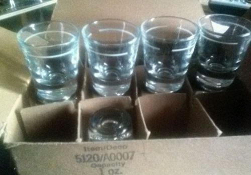 Set of 12 Standard Clear Shot Glasses New !