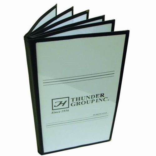 1 Piece 6 Page Book Fold Menu Cover  7-1/2&#034; x 13-1/4&#034; Flexible Plastic Laminate