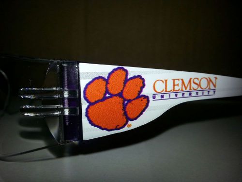 NCAA Clemson Tigers safety glasses clear lens purple frame ANSI Z87.1/CSA Z94.3