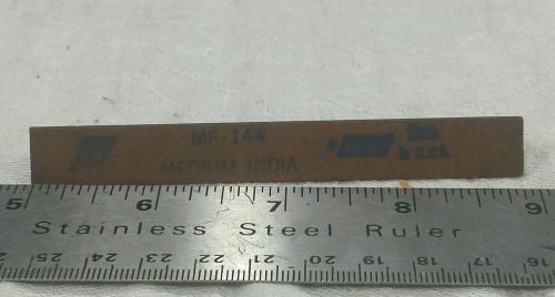 Norton Abrasives Medium India Oilstone MF144, 4&#034; x 1/2&#034; Triangle  B4R