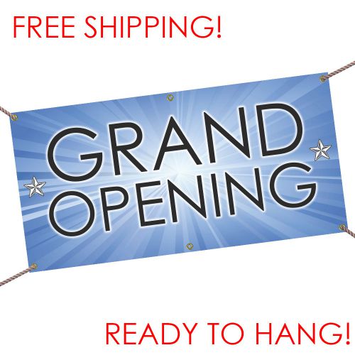 GRAND OPENING VINYL BANNER Free Shipping MADE IN THE USA - NEW 3ftX6ft