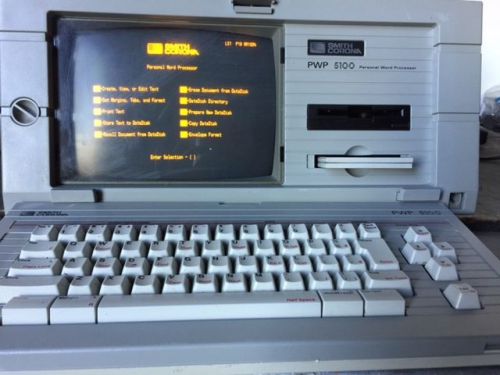 SMITH CORONA PWP 5100 PERSONAL WORD PROCESSOR MODEL 5H WITH 2 DISKET