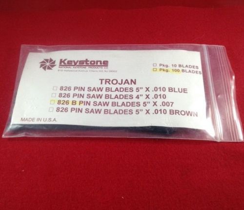 KEYSTONE - Trojan 826 Pin Saw Blades - 5in x 0070 - 100 Blades (Lot LA)